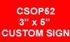 CSOP52: 3" x 5...