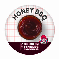 Set of 6 Chicken Tenders Sauce 1 1/4" Buttons