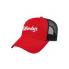 Show product details for HT0366: Red/Black Mesh Cap