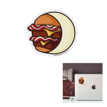 Show product details for LN0106: BACONATOR Moon Large Sticker