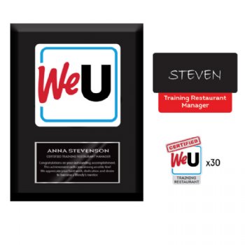 Training Restaurant Manager Plaque Kit